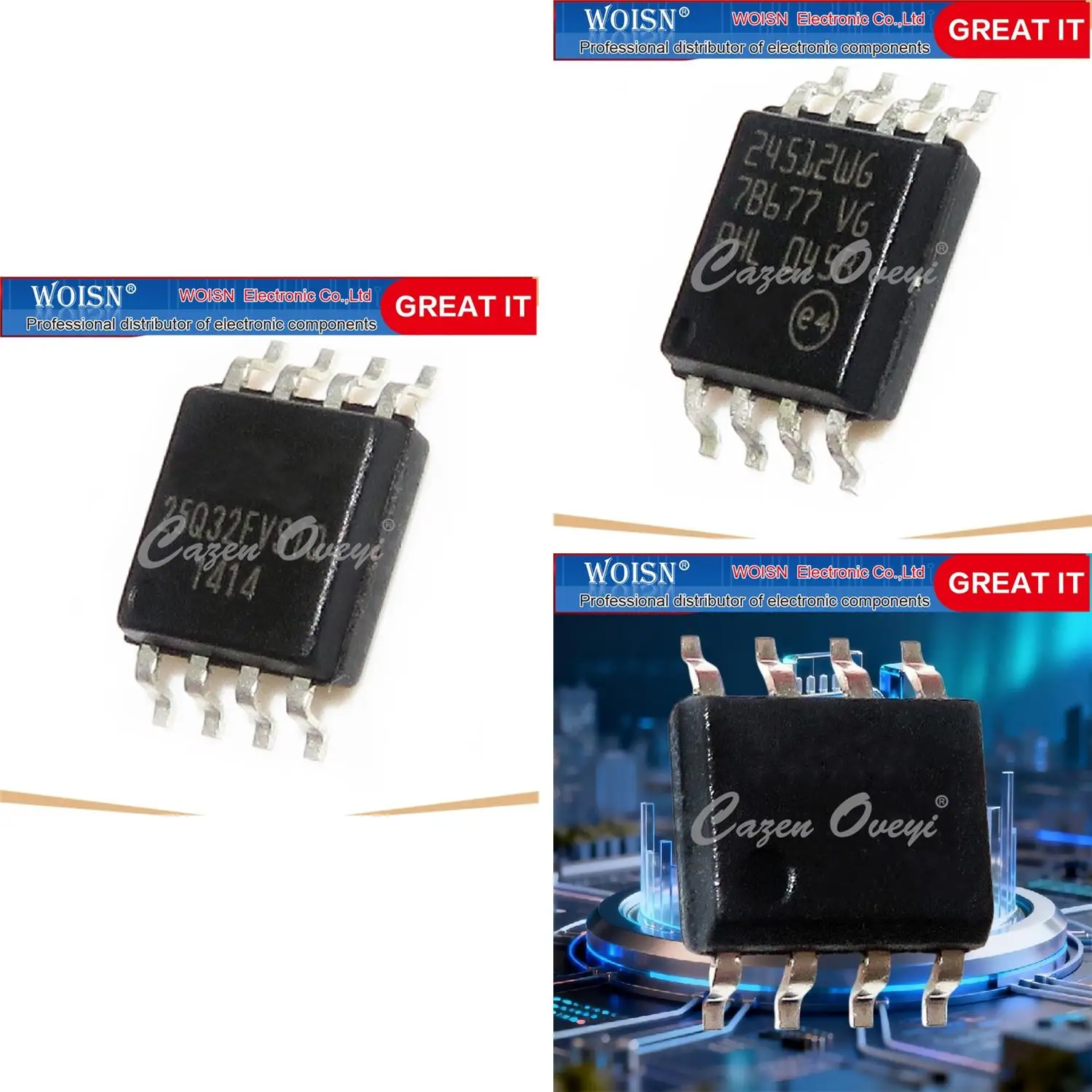 24LC128-I/SN 24LC128 W25Q32FVSIG 25Q32FVSIG 25Q32 M24512-WMW6TP 24512RP 24512 SOP-8