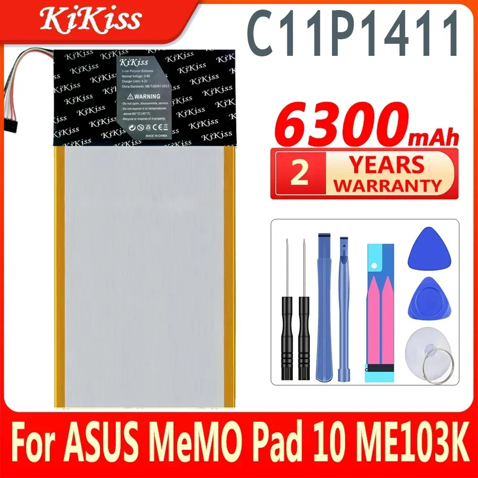 

Сменный аккумулятор C11P1411 для ASUS MeMO Pad 10 Pad10 ME103K K01E ME0310K ME103, 6300 мАч