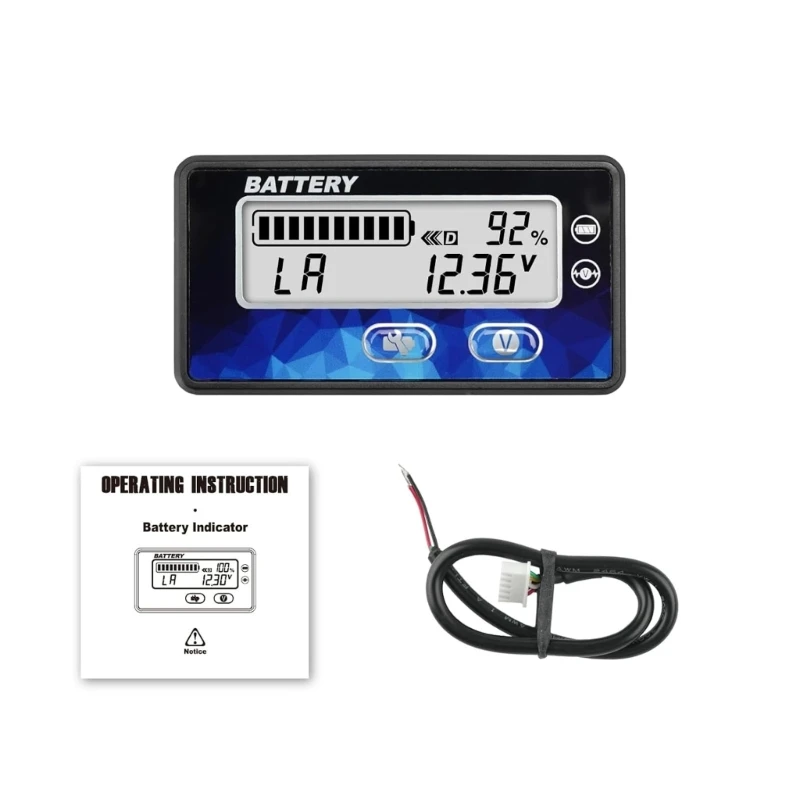 

Multifunctional Battery Level Gauges With Fast Response Time For Golf Cart Marine Motorhome Solar Power Systems 12V-48V D7YA