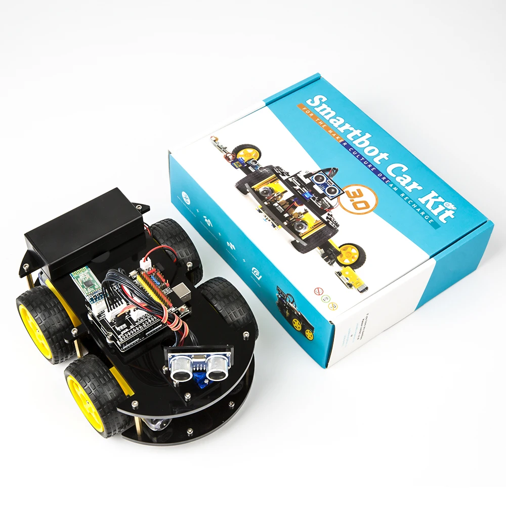 KUONGSHUN la più recente macchinina intelligente ed educativa per bambini Project Smart Robot Car Kit TUTORIAL compatibile con Arduino ID