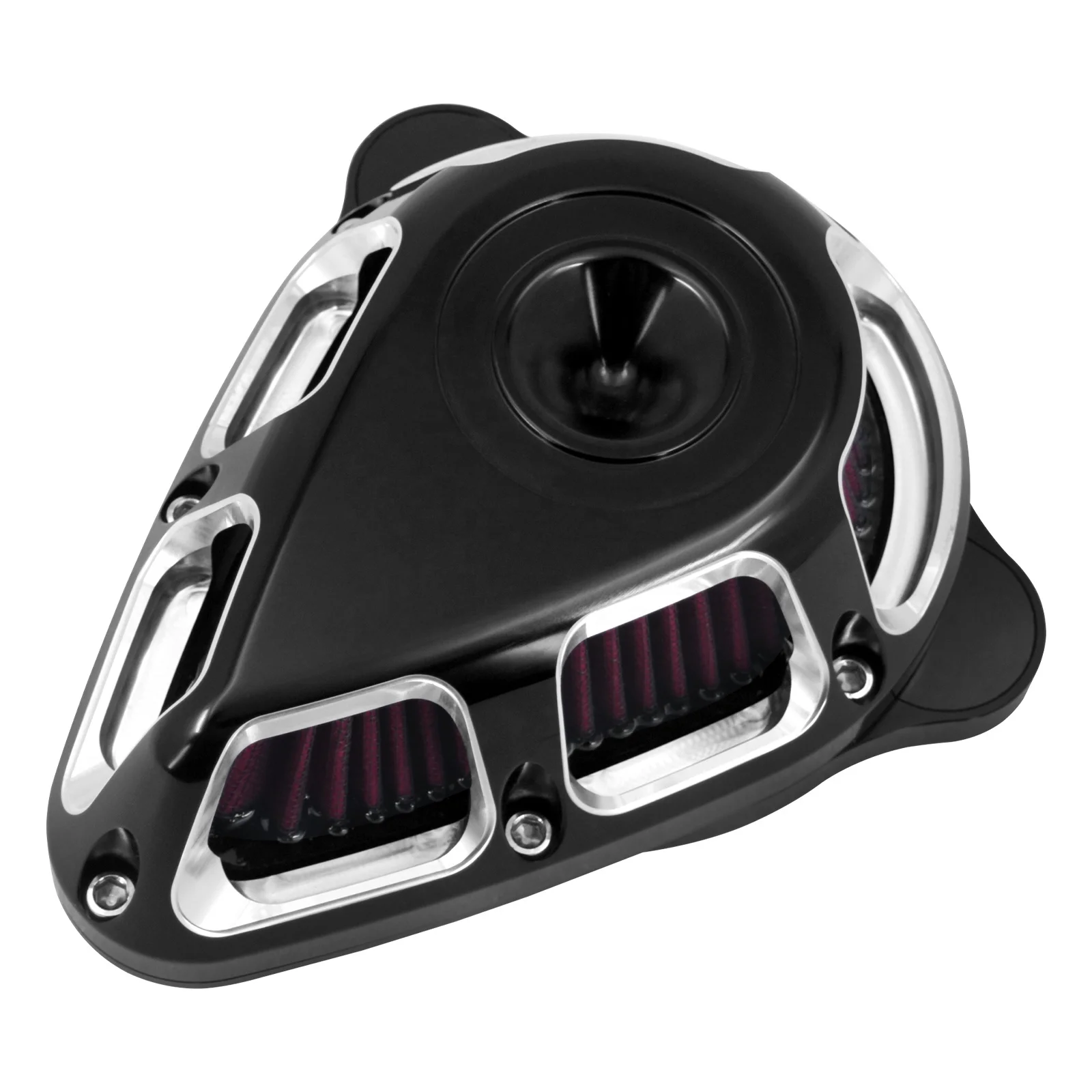 

STLF Multi-Angle Air Cleaner Air Filter Matte Chrome for Harley Sportster XL 04-19 Dyna 00-17 Softail 00-18 Touring FLHX FLHR 00