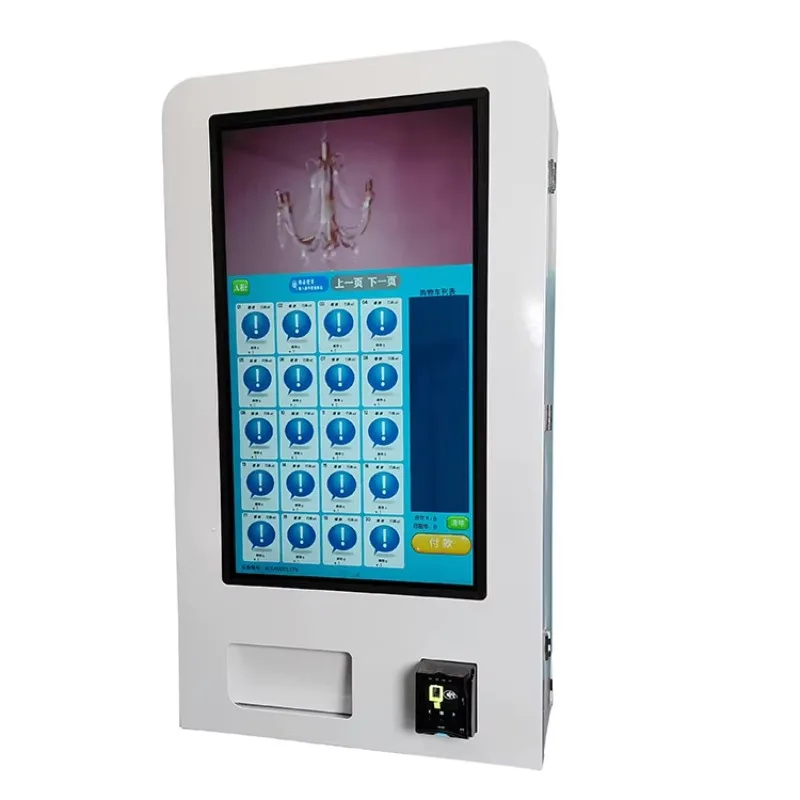 آلة بيع الشاشة الكبيرة مقاس 32 بوصة ساخنة لمكياج الوجبات الخفيفة مع دفع بطاقة الائتمان