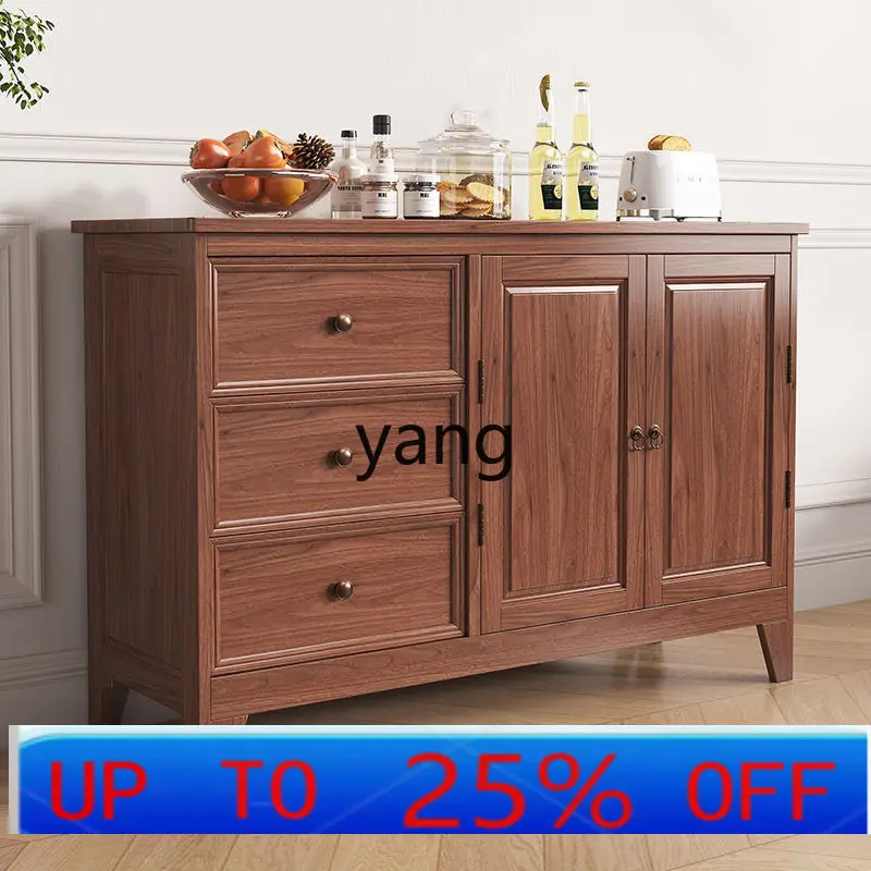 

LMM solid wood storage locker dining side cabinet bedroom living room wall small cabinet
