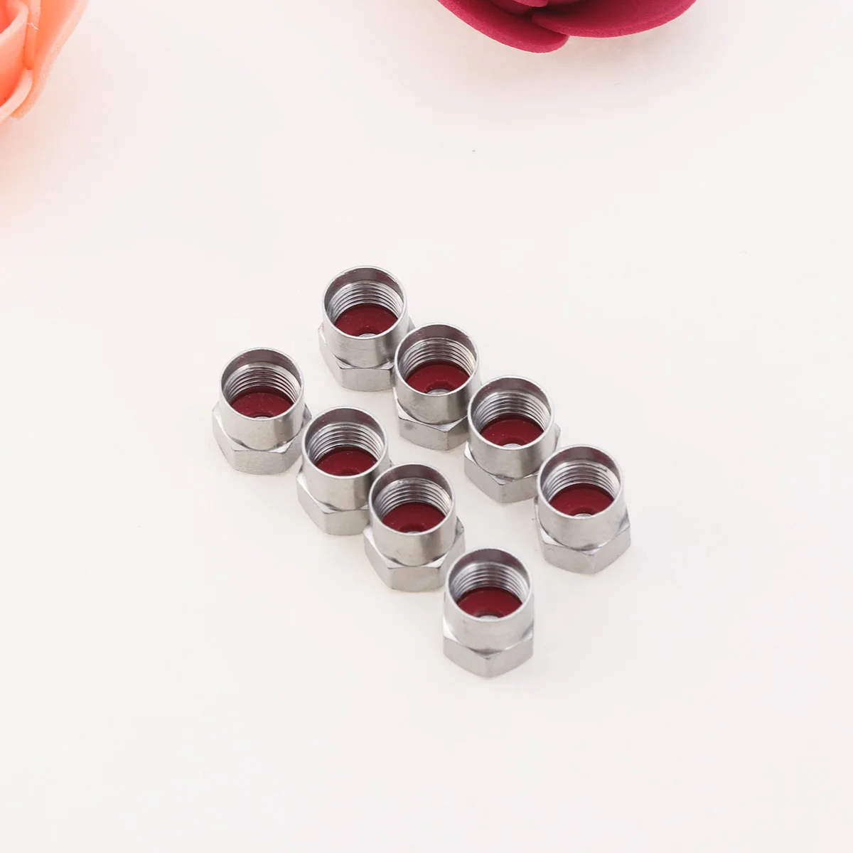 

20Pcs Half Hexagon Brass Universal Tire Valve Caps Stem Caps Suitable for Car Bicycle Auto Bike Bicycle