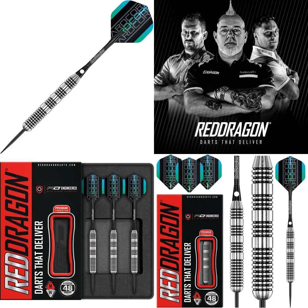 

48g Tungsten Darts Set - Red Dragon Bunker Buster with Flights & Stems