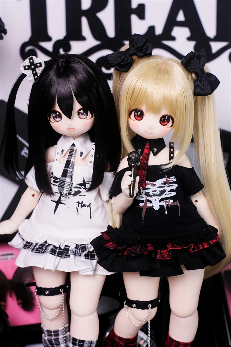 BJD doll clothes suitable for 1/4  size runaway Cute singing and dancing skirt clothes set doll accessories (4 points)