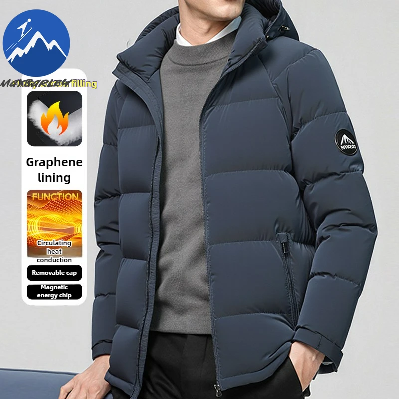Maxbarley Winter Lightweight Puffer Men Soft Padding Coat High Fashion Cotton-Padded Jacket Male Korean Brand Snow Hooded Parka
