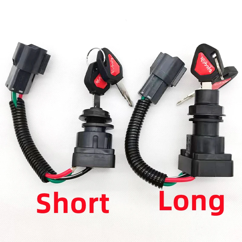 

FOR Kubota Excavator Universal lgnition Switch lgnition Lock key start Switch Lock No chip For U15 U20U25 U30 KX155 163 175