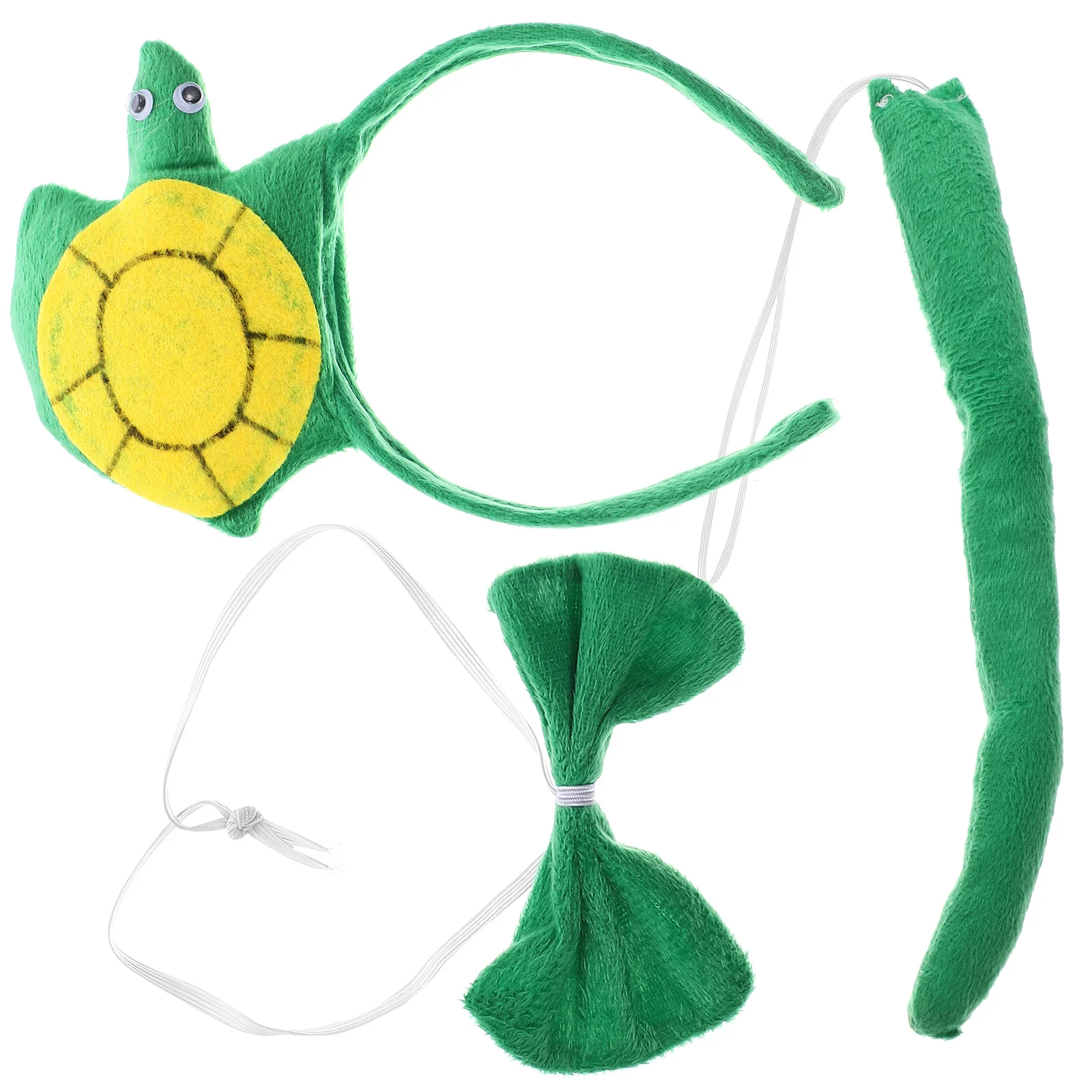1Set Tortoise Costume Headband Tail Bowtie Soft Comfortable Cosplay Festival Accessory Set Animal Costume