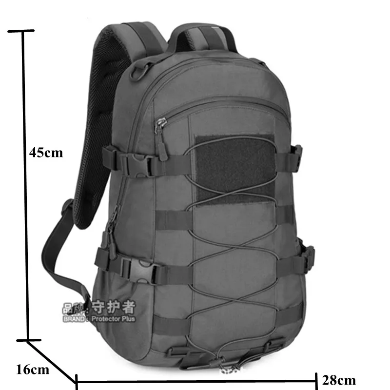 Mochila de Nylon Impermeável para Estudantes, 25L Molle Field Bag, 1000D, Wearproof, Outdoor, Ciclismo, Esportes, Caminhada, Mochilas escolares