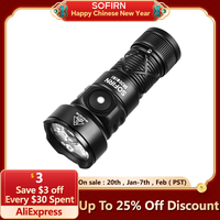 Sofirn SR20 MINI Flashlight 1200lm CSP2323 LED Light 18350 USB C Rechargeable Torch 5700K With Red Light and Magnetic