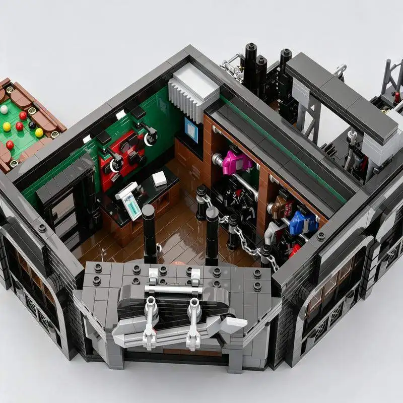 13340PCS MOC The Savage Pub Modular Building Blocks Creative City Street View DIY Assembly Model Toy Collection Display Gift