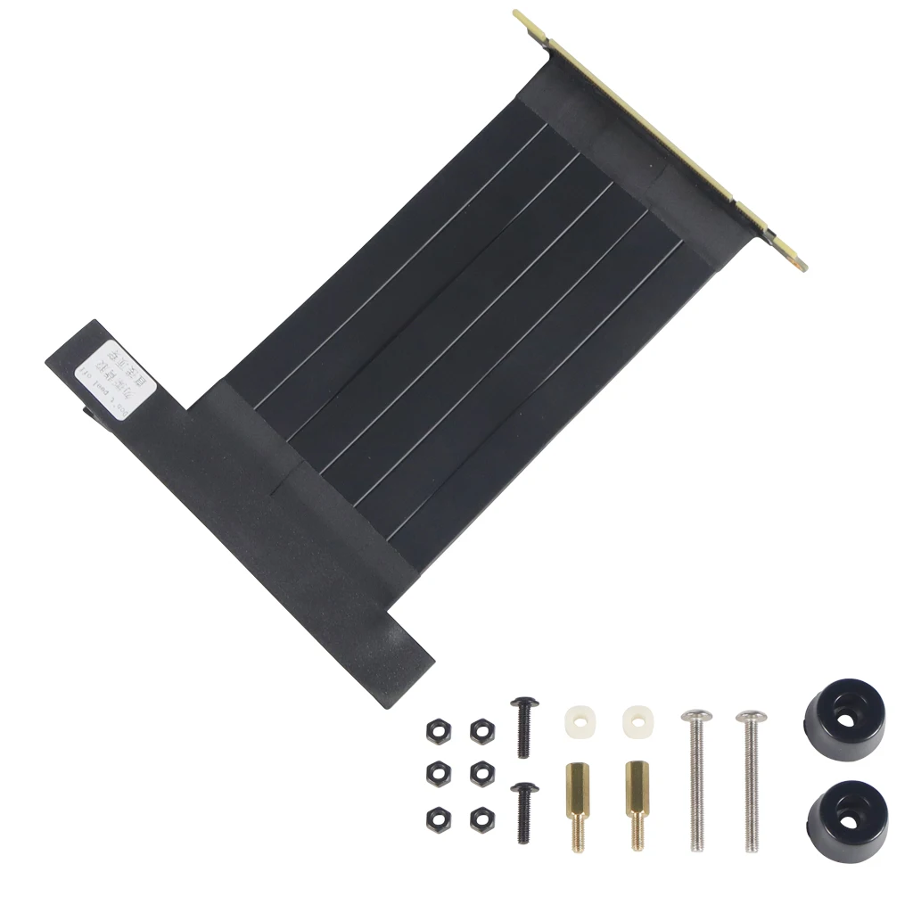 PCIe 4X 8X 16X Graphics Card Extension Cable 90 Degree PCI-E Express X16 Riser Card Adapter Extender PCI Express Flexible Cable