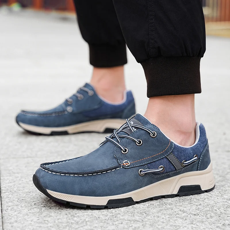 

Classic Fashion Blue Men's Shoes Large Size 47 Breathable Low Shoes Men Lace-up Casual Shoes for Men 2024 Zapatos Para Hombres