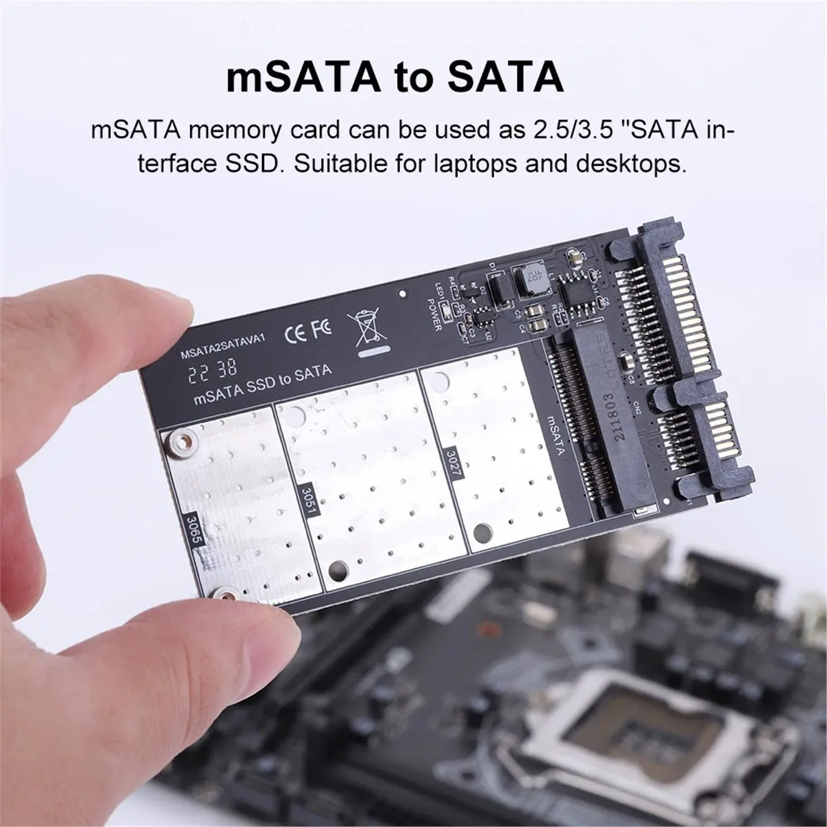 SSD to Adapter Converter Card Up to 6Gps M.2 MSATA SSD to 2.5 Adapter for Laptop Desktop [AAAE 2026]