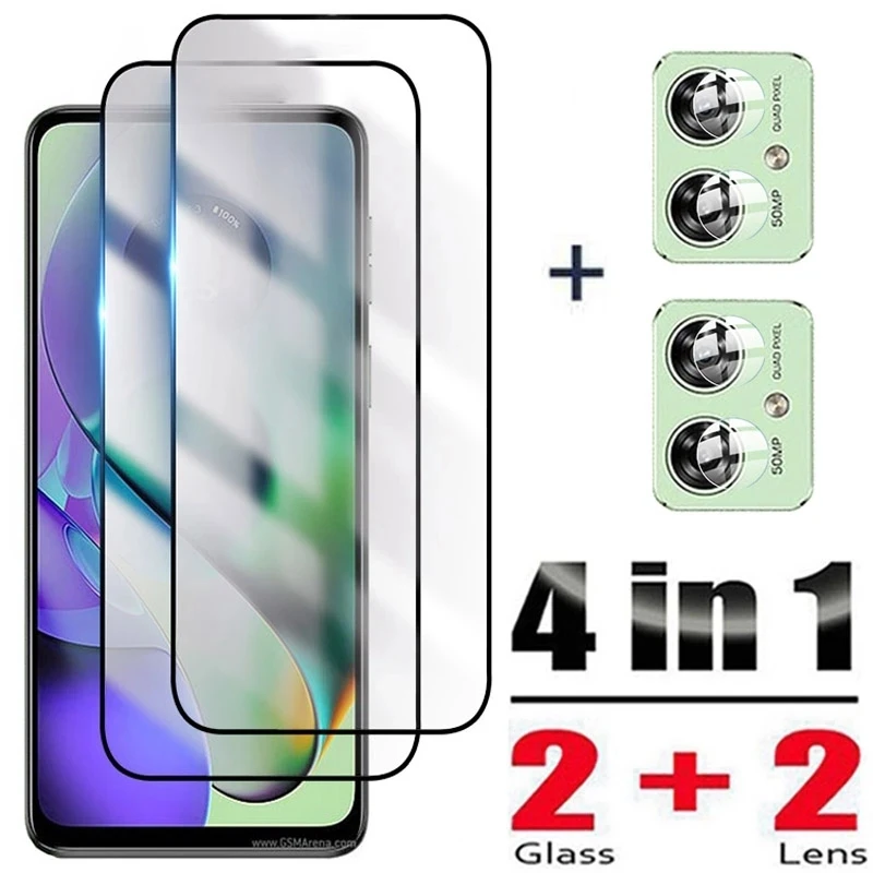 

4in1 Tempered Glass For Motorola Moto G54 9H Camera Lens Protective Film Screen Protector For Motorola Moto G84 G54 G 14 G14