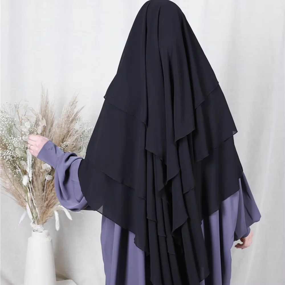 

Ramadan Eid Muslim Women Prayer Garment Khimar Islam Overhead Burqa Hijab Instant Scarf Turkey Veil Abaya Djellaba Headdress New