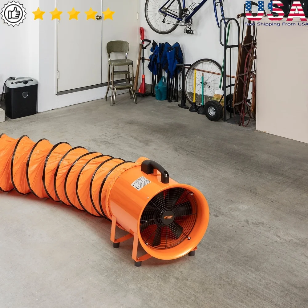 16.4 بوصة مروحة استخراج القناة 1893 CFM 79 DB 3400 RPM عالية الأداء المحمولة التهوية إزالة رائحة الغبار