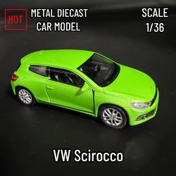 1:36 VW Scirocco Car Model Replica Scale Metal Miniature Art Home Decor Hobby Lifestyle Xmas Kid Gift Toy Collection