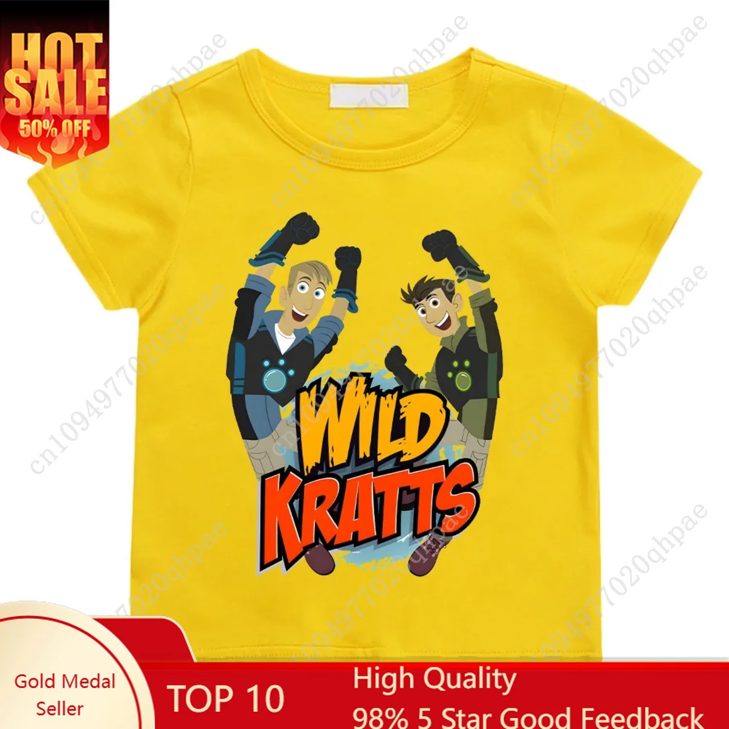 

Wild Kratts Cartoon T-shirt Anime Print New Cotton Tshirt Children Fun Top Adventure Cartoon Tees Cool Boys Short Sleeve Clothes