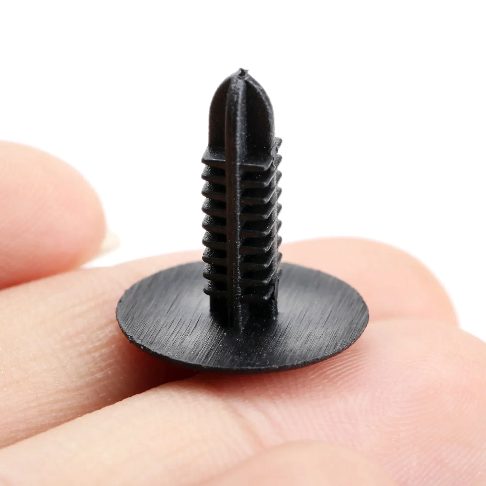 Aupoko 50pcs Fit 4.5x5.3mm Hole Black Car Door Trim Panel Bumper Fender Retainers Plastic Screw Rivets Auto Fastener Push Clips