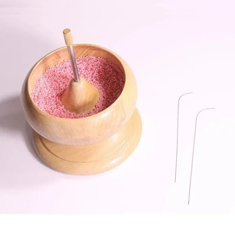 

Wooden Bead Spinner Loader Bowl String Seed Beads Chain Tool String Loader Manual Wooden Crafts Bead Spinner Jewelry Making