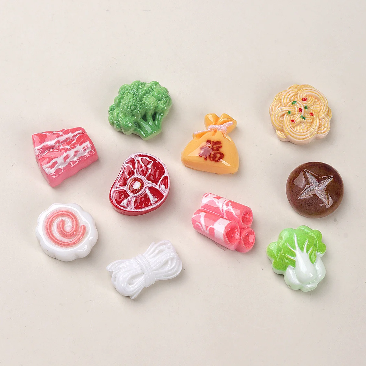 WFFNNKC 20-30Pcs Mini Simulation Food Resin Planar Charms Cabochons DIY Phone Case Hairpin Jewelry Making Decoration Accessories