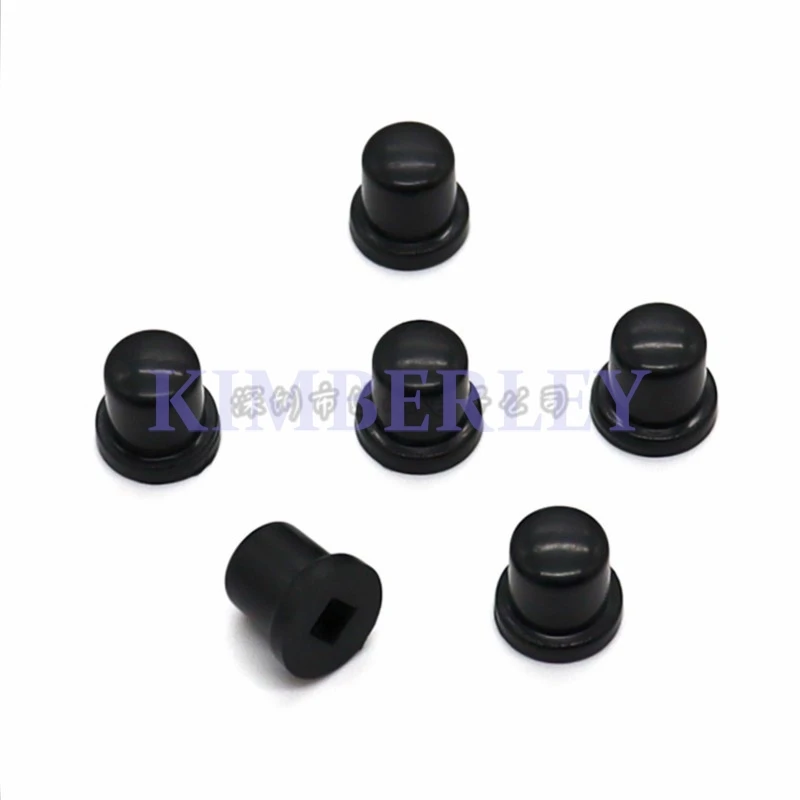 20 Piece 8 X 10MM Black Plastic Button Cap Square Hole 6 X 6 Switch Cap Power Button Cap Self-locking Switch Cap