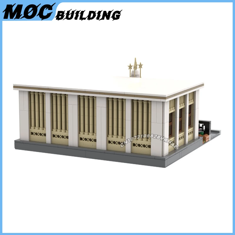 MOC Building Blocks City Modular Architecture Library Model DIY Assembly Bricks Creative Street View Toy Collection Display Gift