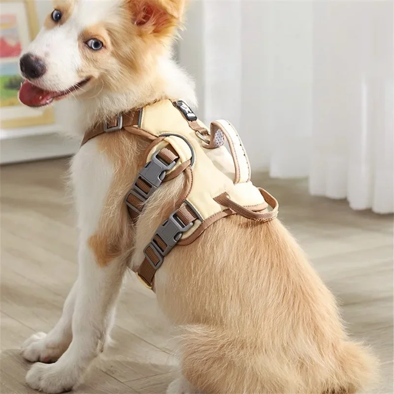 Durable Pet Dog Vest Harness Explosion-proof Big Dogs Harnesses Reflective French Bulldog Collar Shepherd Dogs Walking Supplies