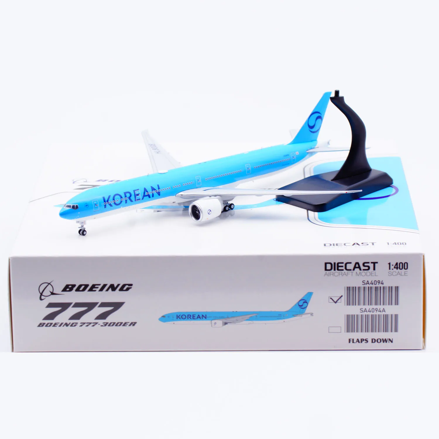 Коллекционная модель самолета из сплава SA4094, подарок, JC Wings 1:400 Korean Air 