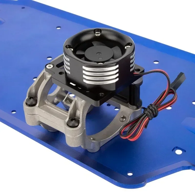 

For TRXS 1/8 4WD SLEGE Motor Radiator Aluminum Alloy Heat Dissipation Cover With Lights