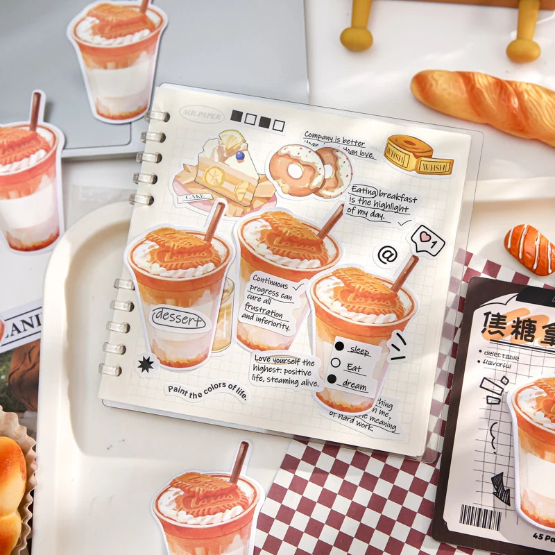 Doce e Mellow Fragrance Series Paper, Creative Simplicity Material Package, Message Paper, Memo Pad, 6 Pacotes por Lote