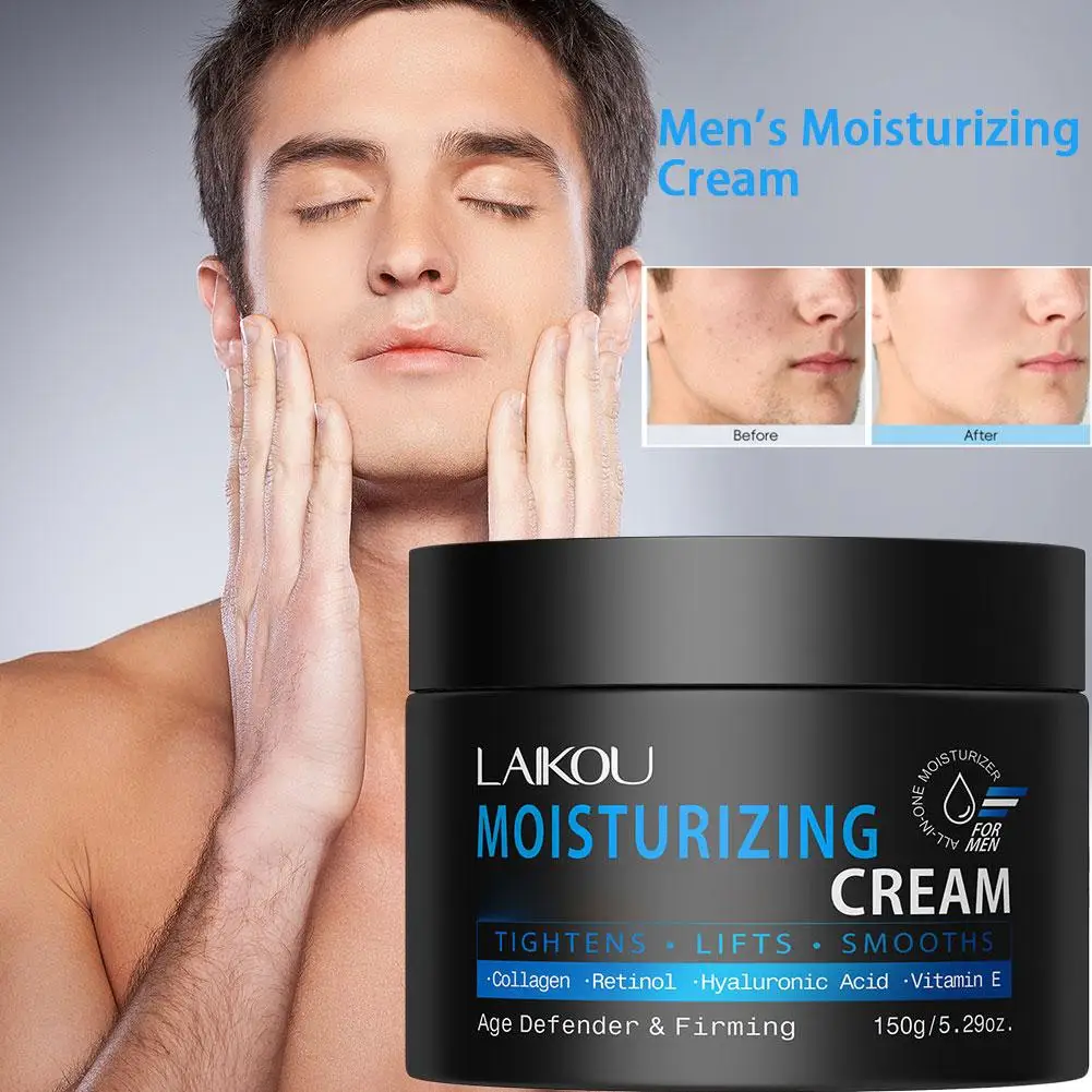 

50ML Men's Natural Cream 150g Men's Face Collagen Creams Acid Hydrating Brightening Refreshing Care Moisturizing Hyaluronic X0Q3