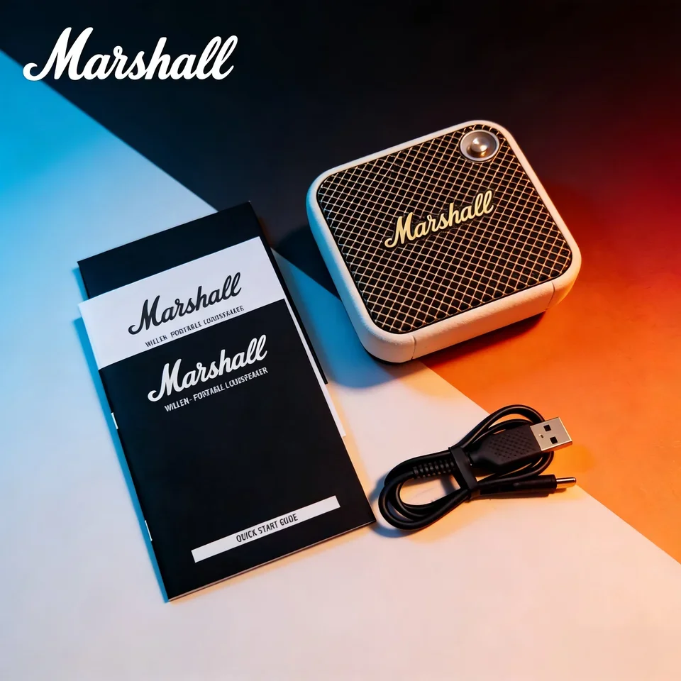 

Портативная Bluetooth-колонка Marshall Willen высокого качества, беспроводная, водонепроницаемая (IP67), с сабвуфером и глубокими басами, для активного отдыха, походов и кемпинга