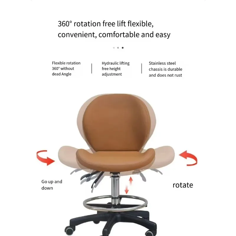 Beauty Salon Comfortable Swivel  Barber Chair 360 Degrees Rotation Free Adjustment High and Low Chair