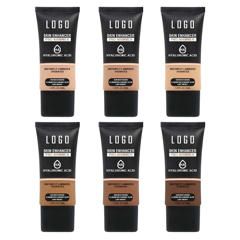 30ml 프라이빗 라벨 6색 페이스 프라이머 맞춤형 로고 튜브 펄 프라이머 호스 보습 크림 롱래스팅 메이크업 도매