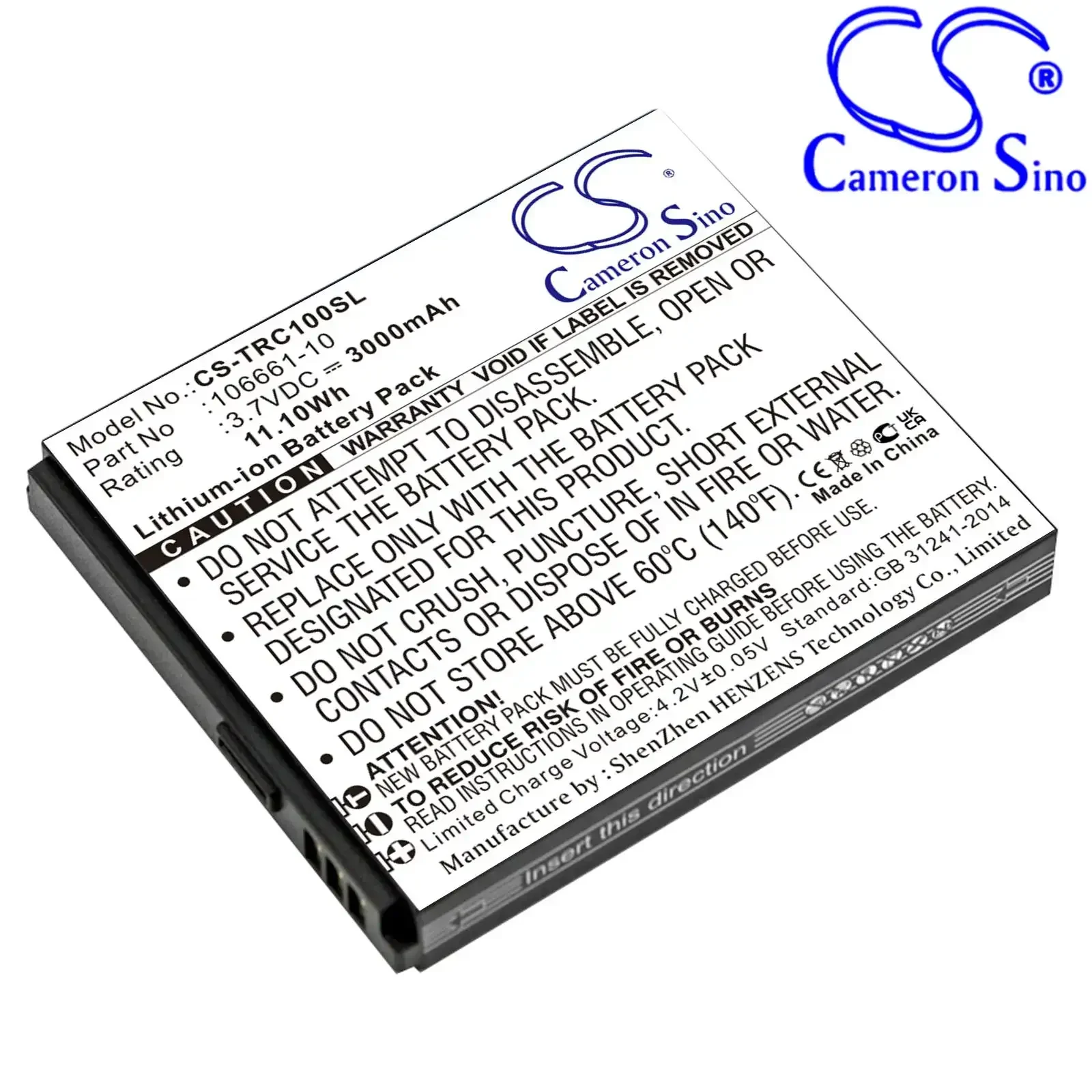Cameron Sino 3000mAh Handheld Data Collector Battery 106661-10, 106661-20 for Trimble TDC100, Mapper 50