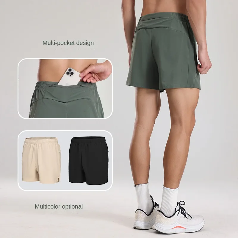 Men's Athletic Sports Shorts Oversize Fitness Quick Dry Workout Zipper Pockets Gym Basketball Training Marathon Shorts Hiking