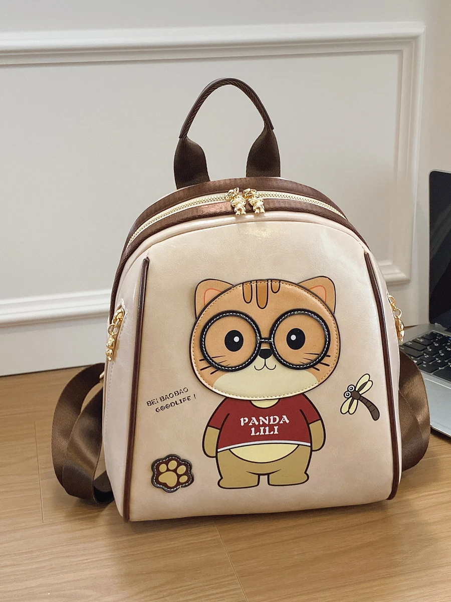 fashionable-bear-print-women's-backpack-2026-new-style-dual-shoulder-bag-commuter-backpack-collision-color-trendy-bag