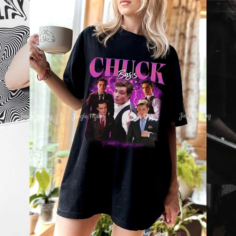 Retro Chuck Bass T-Shirt Gossip Girl Sweatshirt Tees