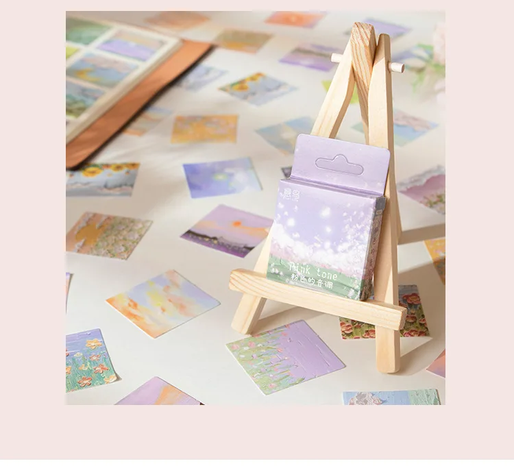 46 Pcs/Box Blue Secret Series Decorative Stationery Mini Stickers Set Scrapbooking DIY Diary Album Journal Stick Lable