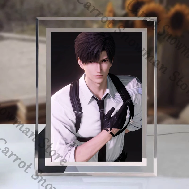 Love and Deepspace Zayne Anime Glass Picture Frame Rahmen Cartoon Cospaly Gift Desktop Decorate