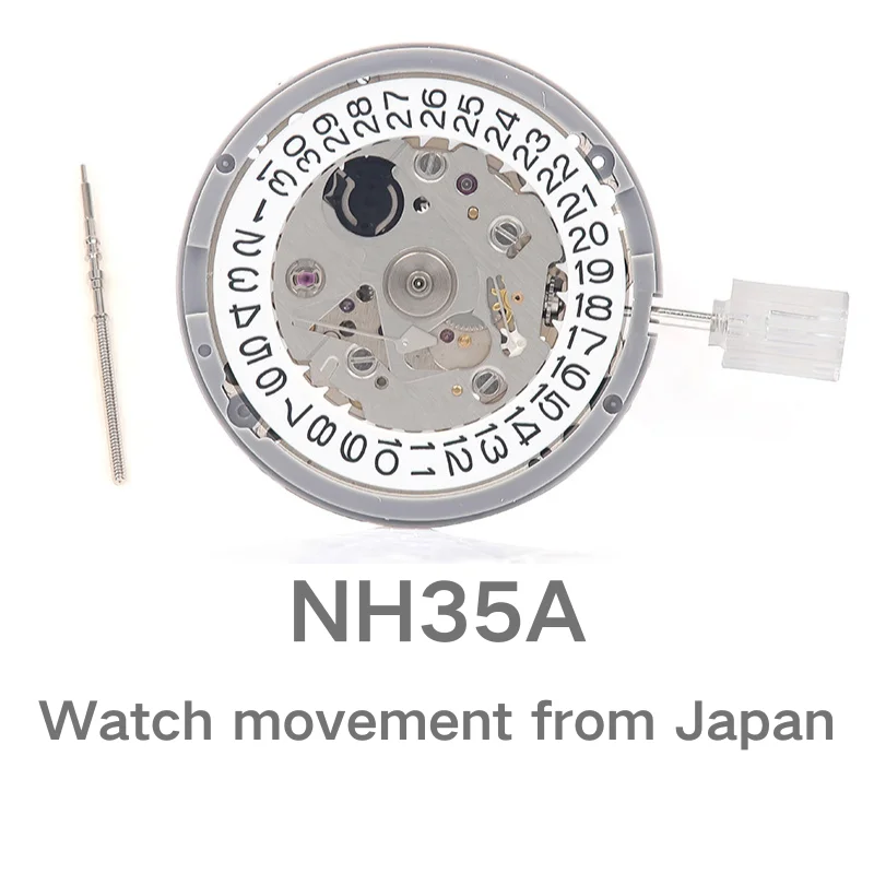 

Japan Genuine NH35 Mechanical Movement White 3H Date Automatic Watch Replace Mechanism NH35A 4R35 High Accuracy