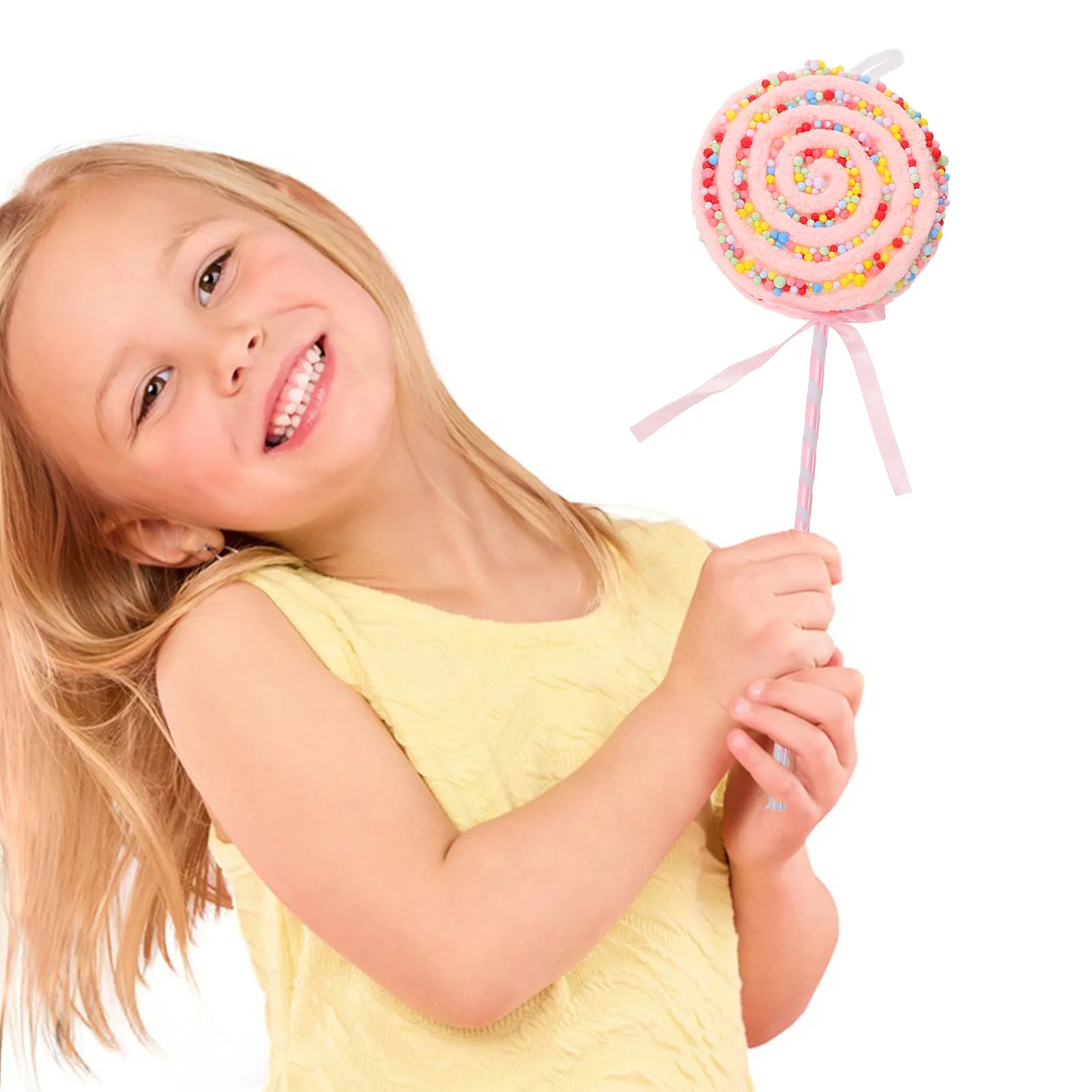 

Giant Lollipop Prop Pink Extra Large Fake Candy Party Decoration Photo Booth Props Durable Simulation Design Creative Ornaments