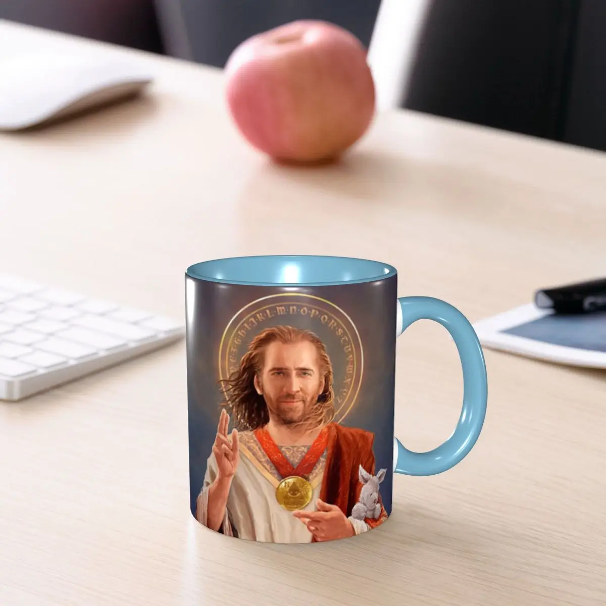 Nicolas Cage, Saint Nicolas Of Cage Mug Funny Ceramic Coffee Cups Tea Mugs Milk Cup Drinkware Gifts for Woman Man