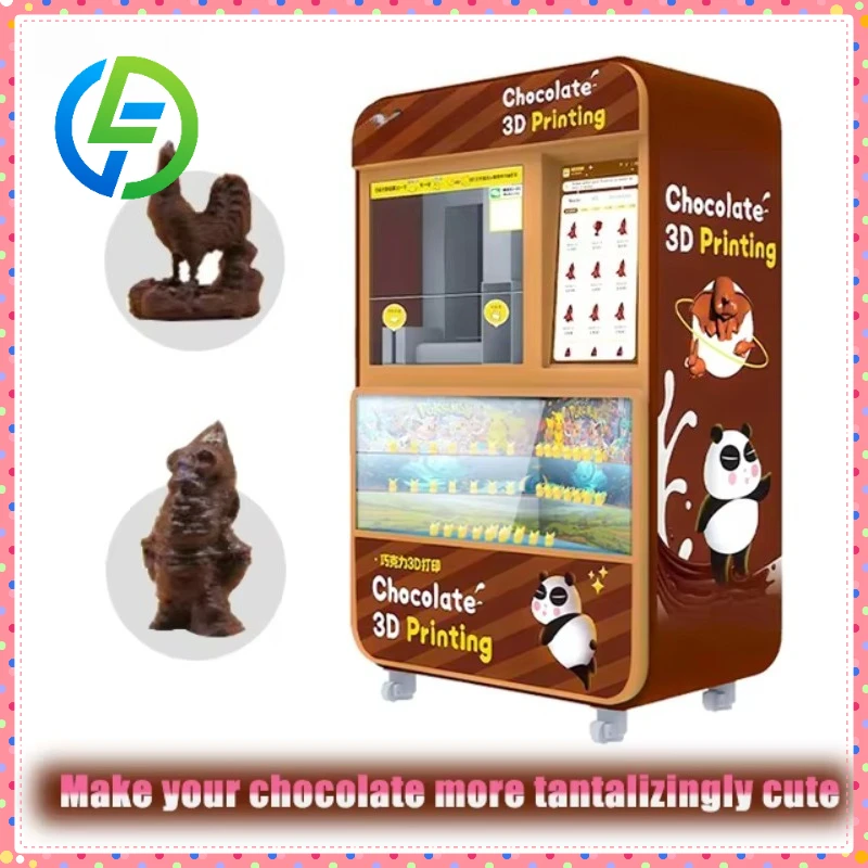 آلة صنع الشوكولاتة 3D الأوتوماتيكية الجذابة والمتينة آلة بيع الشوكولاتة الصناعية 3D #4