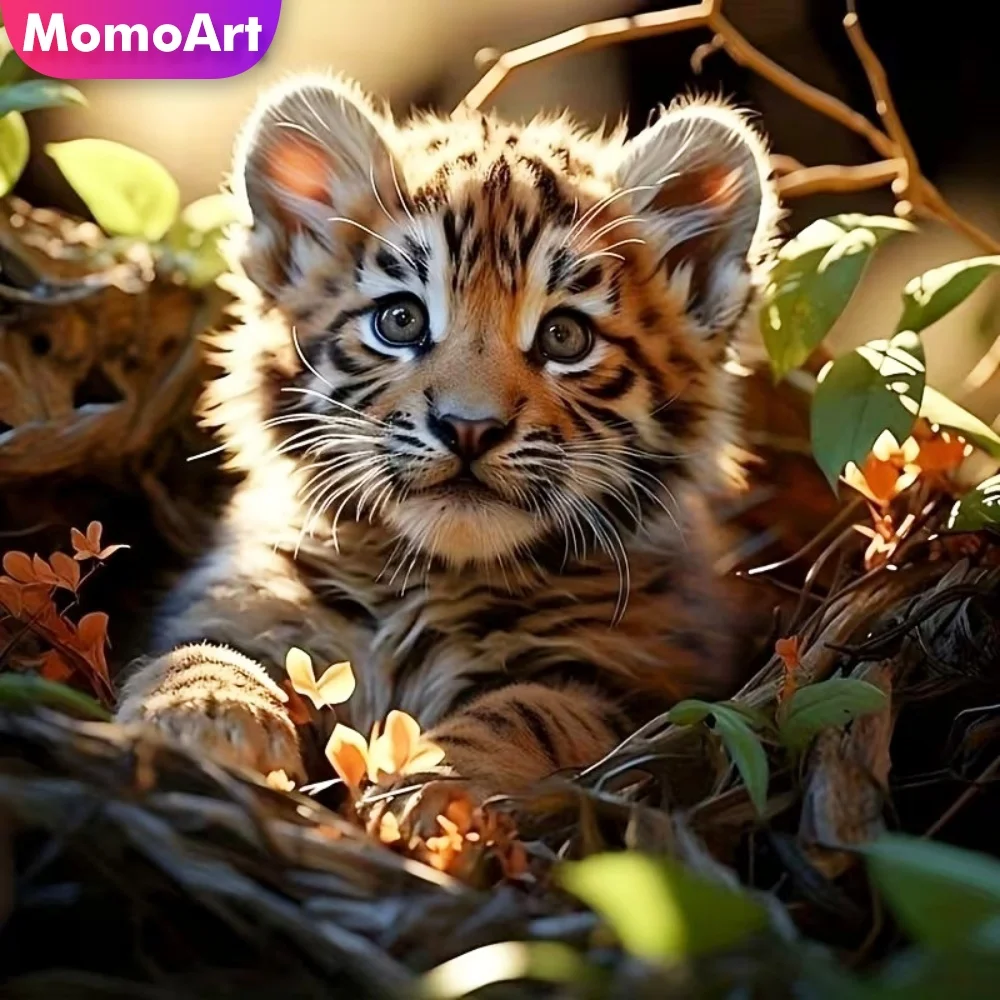 

Momoart Diamond Painting Tiger Animal Pattern for Adults Beginners Diamond Mosaic Cartoon Craft Kit DIY Embroidery Home Decor