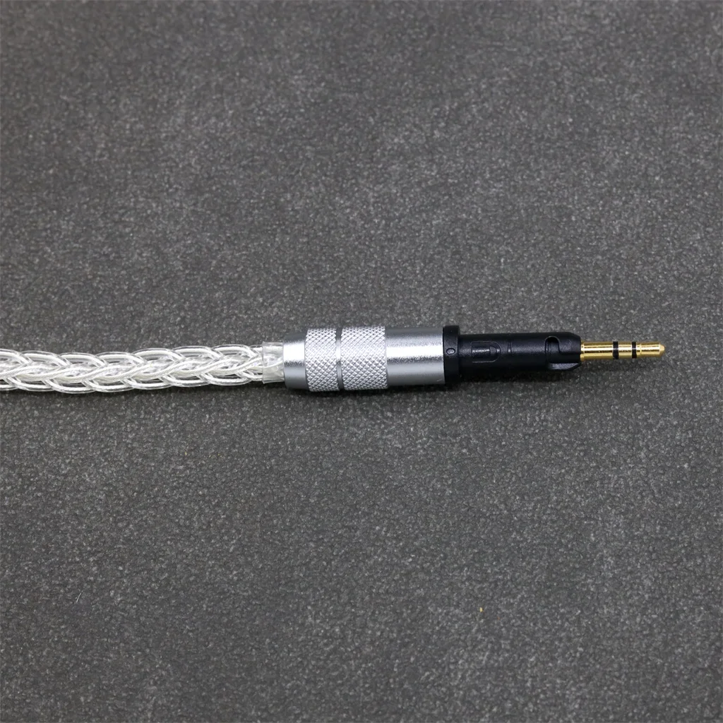 8 الأساسية 99% 7n الفضة النقية البلاديوم سماعة كابل ل Sennheiser HD6 HD7 HD8 مزيج DJ HD595 8409