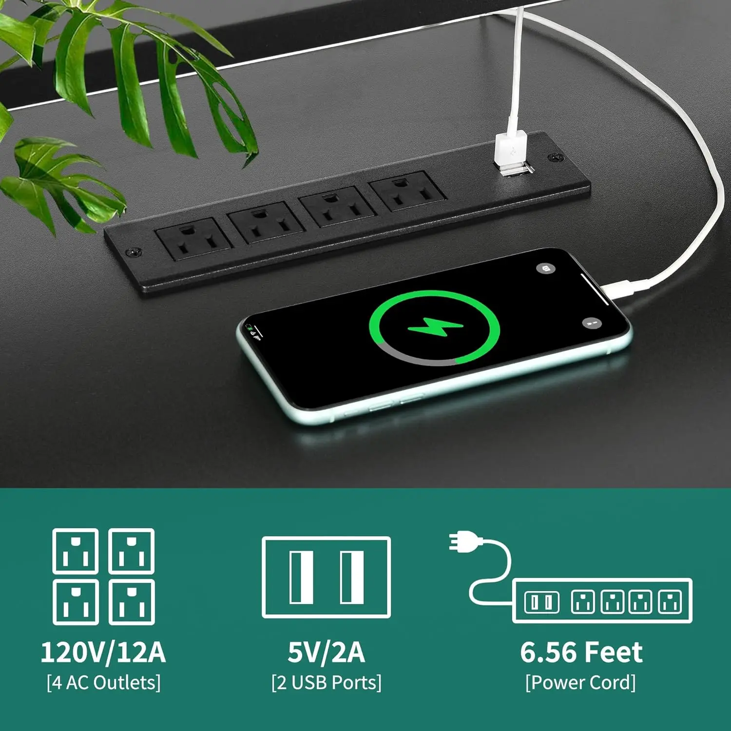 L geformter Stehpult mit Steckdosen und LED-Leuchten, 63x43 Zoll höhen verstellbarer elektrischer Stehpult mit Monitorst änder